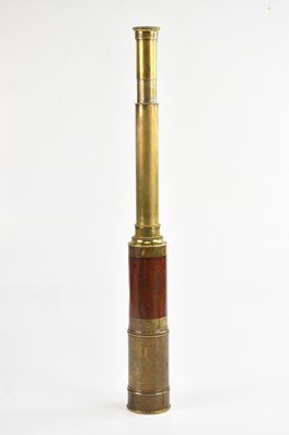 Lot 1322 - A 19th century lacquered brass four draw...