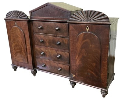 Lot 382 - A Victorian miniature mahogany wardrobe, with...