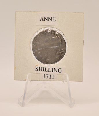 Lot 1613 - A Queen Anne 1711 silver shilling, diameter...