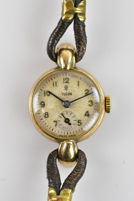 Lot 1121 - TUDOR; a lady's 9ct gold cased wristwatch, the...