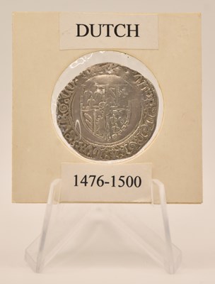 Lot 1663 - A Dutch 15th/16th century hammered silver...