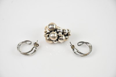 Lot 658 - GEORG JENSEN; a sterling silver 'Moonlight...