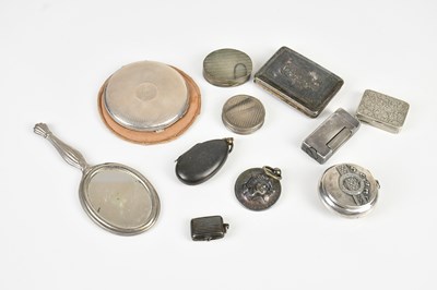 Lot 190 - A small group of silver and white metal items,...