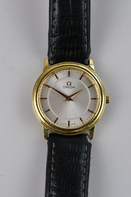 Lot 1060 - OMEGA; a lady's 18ct yellow gold wristwatch,...