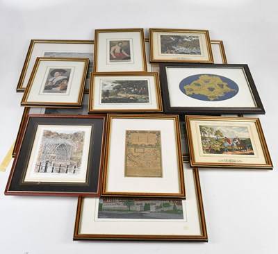 Lot 1345 - A group of various silk print pictures,...