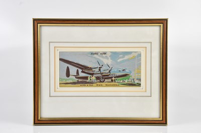 Lot 1340 - A Macclesfield woven silk picture ‘Avro York’,...