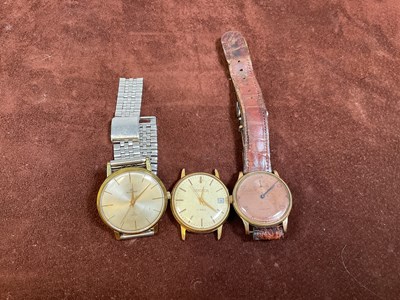 Lot 615 - BUCHERER; a gentleman's vintage gold plated...