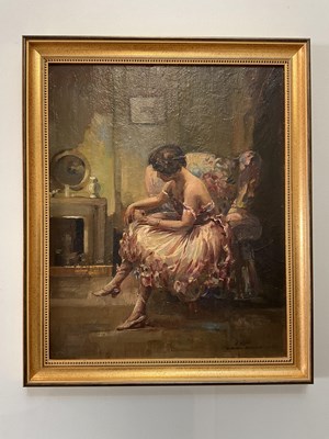 Lot 1760 - W ALISON MARTIN; an early 20th century oil on...