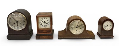 Lot 155 - An early 20th century mahogany cased mantel...
