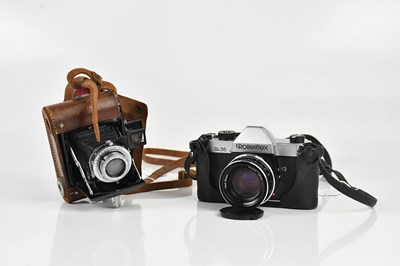 Lot 1329 - ROLLEIFLEX; an SL35 35mm film camera, cased,...