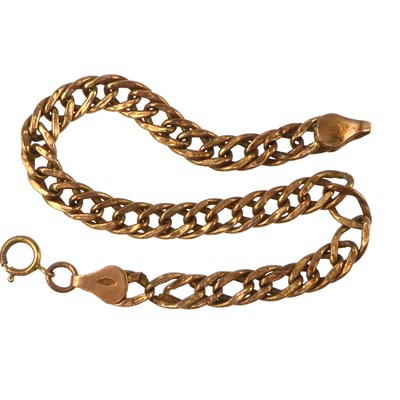 Lot 984 - A 9ct rose gold flat interlocking link...