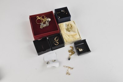 Lot 774 - A pair of yellow gold hoop earrings,...