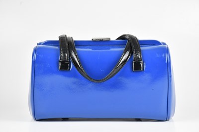 Lot 1555 - LULU GUINNESS; an electric blue leather...