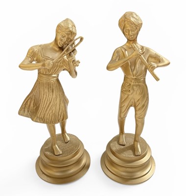 Lot 712 - A pair of early 20th century French gilt metal...