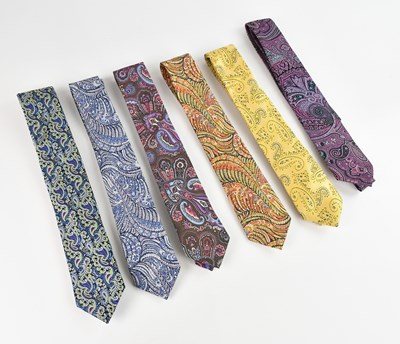 Lot 1233 - LIBERTY; a 100% silk blue and purple paisley...