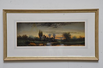 Lot 1112 - A H COLE; watercolour, landscape scene, signed,...