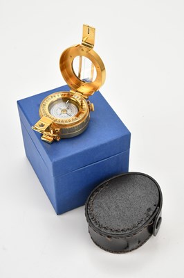 Lot 2198 - FRANCIS BARKER; a good prismatic compass, with...