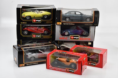 Lot 2001 - BURAGO; seven 1/18 scale model vehicles...