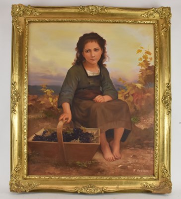 Lot 312 - AFTER WILLIAM-ADOLPHE BOUGUEREAU; a modern oil...