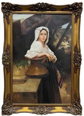 Lot 306 - AFTER WILLIAM-ADOLPHE BOUGUEREAU; a modern oil...