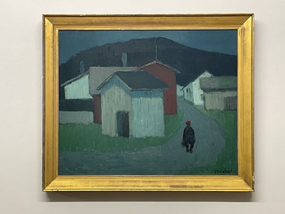 Lot 375 - HELGE HOLMLUND Swedish (1911-1989); oil on...