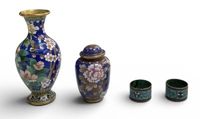 Lot 1089 - A modern Chinese gilt metal cloisonné enamel...