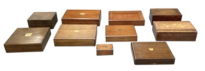 Lot 433 - Ten assorted 19th century and later boxes...