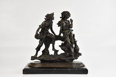 Lot 2318 - AFTER A NORALL; a reproduction bronze figure...