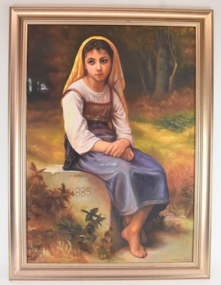 Lot 309 - AFTER WILLIAM-ADOLPHE BOUGUEREAU; a modern oil...