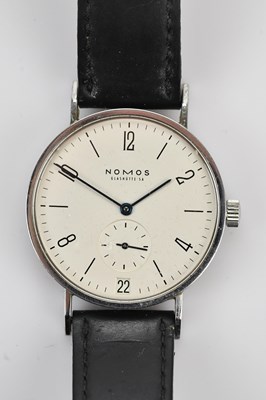 Lot 1164 - NOMOS; a gentleman's stainless steel Tangente...