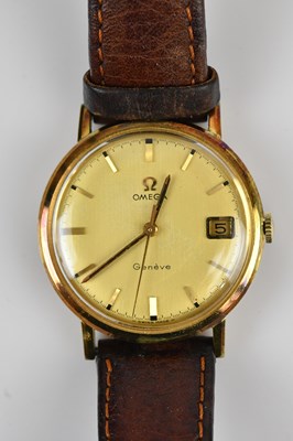 Lot 1185 - OMEGA; a gentleman's manual wind wristwatch,...