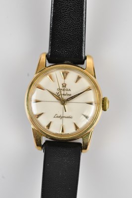 Lot 1215 - OMEGA; a lady's Ladymatic wristwatch, the...