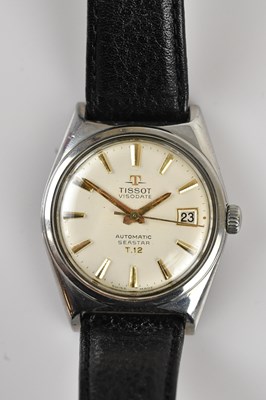 Lot 1214 - TISSOT; a gentleman's automatic Visodate...