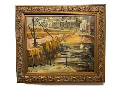 Lot 380 - LONGMUIR; mid 20th century oil on canvas, a...