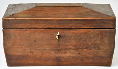 Lot 233 - A Georgian rosewood sarcophagus-shaped tea...