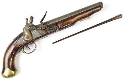 Lot 589 - A 19th century flint lock pistol, with 23.5cm...