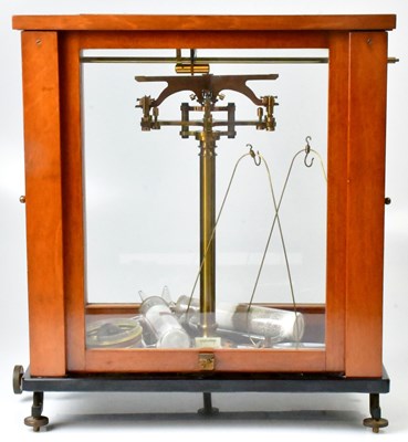 Lot 340 - A set of Victor scientific scales, in fitted...