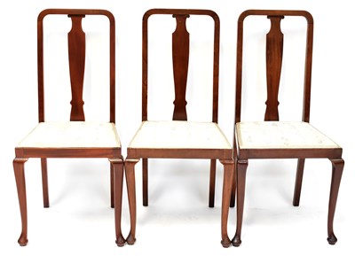 Lot 21 - A part set of three Georgian-style mahogany...