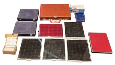 Lot 1665 - A collection of assorted coin cases, coin...