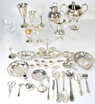 Lot 558 - A mixed lot of silver-plated ware, to include...