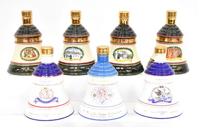 Lot 294 - BELL'S; seven boxed Scotch whisky decanters,...