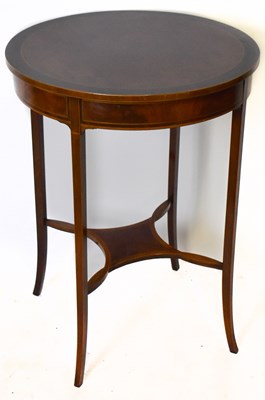 Lot 1652 - An Edwardian mahogany and parquetry inlaid circular occasional table