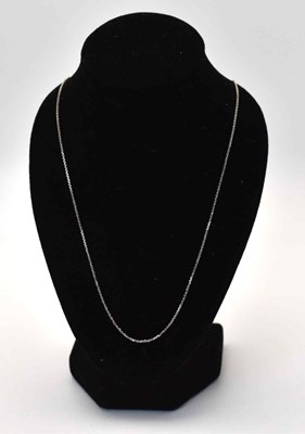 Lot 609 - A 14ct white gold necklace, length 18cm, 1.4g.
