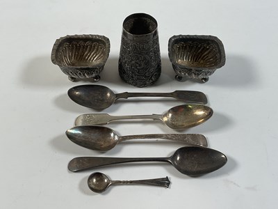 Lot 540 - A quantity of hallmarked silver items...