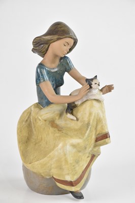 Lot 1439 - LLADRO; a figure 'Repose', height 20cm, boxed.