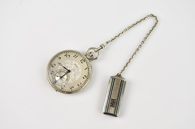 Lot 1160 - ELGIN; a 14ct gold plated pocket watch, the...