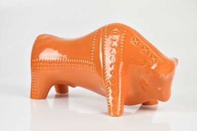 Lot 1476 - A Bitossi style bull, 28cm.