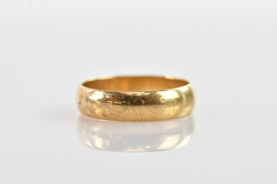 Lot 582 - A 9ct yellow gold wedding band, size V, approx...