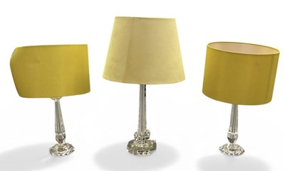 Lot 117 - A modern contemporary cut crystal glass table...