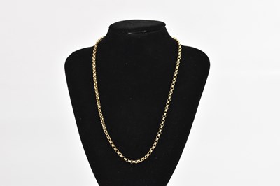 Lot 317 - A 9ct yellow gold curb link necklace, length...